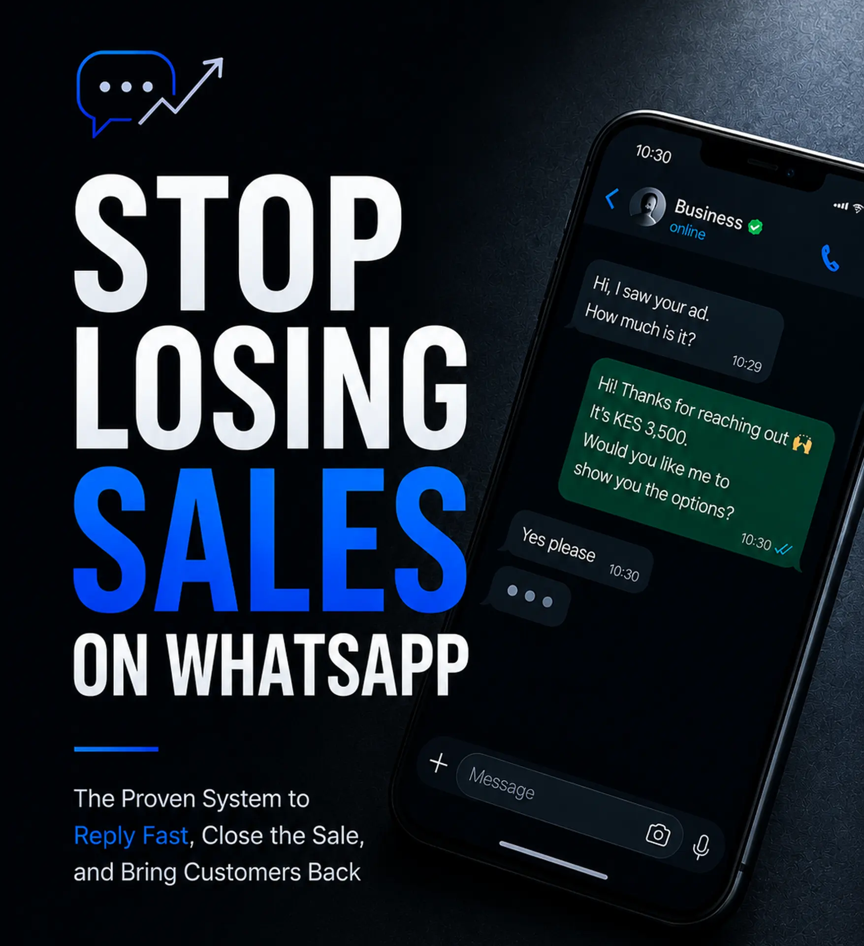 Stop Losing Sales on WhatsApp ebook cover